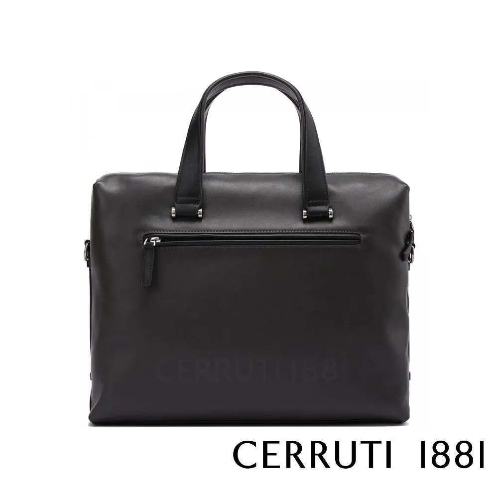 【CERRUTI 1881】頂級義大利小牛皮公事包/肩背包 CECA04657S 全新專櫃展示品(黑色) 歷史價格詳細信息