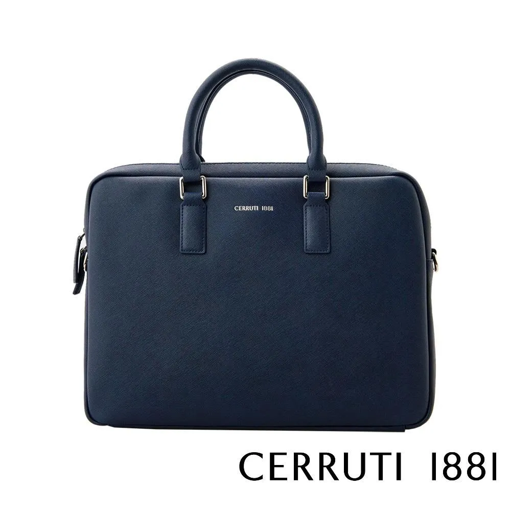 【CERRUTI 1881】頂級義大利小牛皮公事包/肩背包 CECA04657S 全新專櫃展示品(黑色) 歷史價格詳細信息