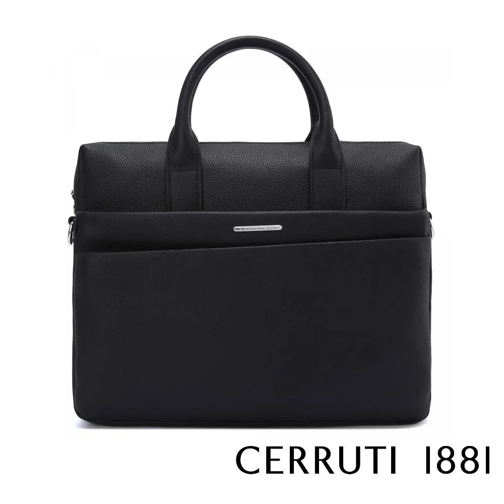 【CERRUTI 1881】頂級義大利小牛皮公事包/肩背包 CECA04657S 全新專櫃展示品(黑色) 歷史價格詳細信息