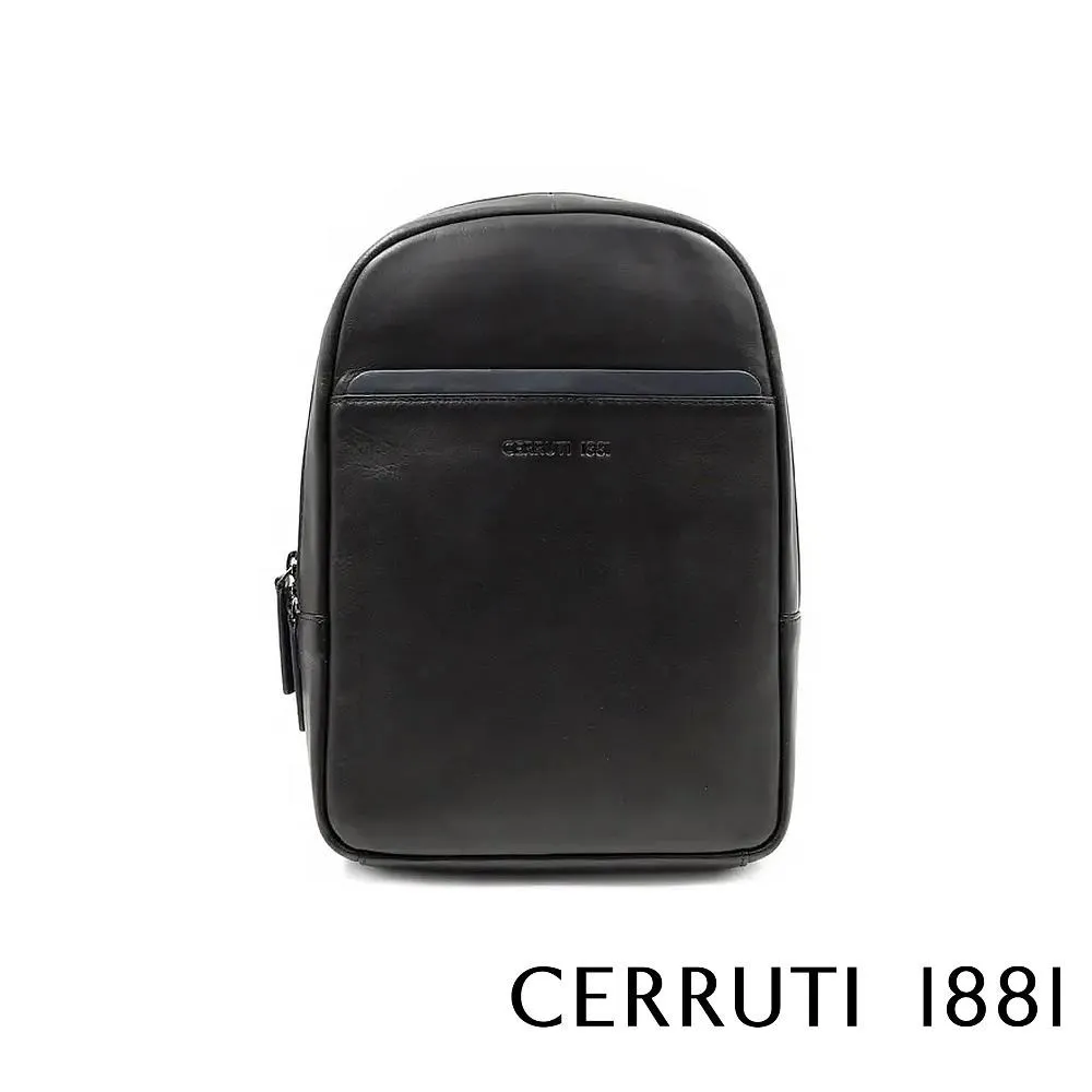 【Cerruti 1881】限量2折 義大利頂級小牛皮後背包 全新專櫃展示品(黑色 6594M) 歷史價格詳細信息