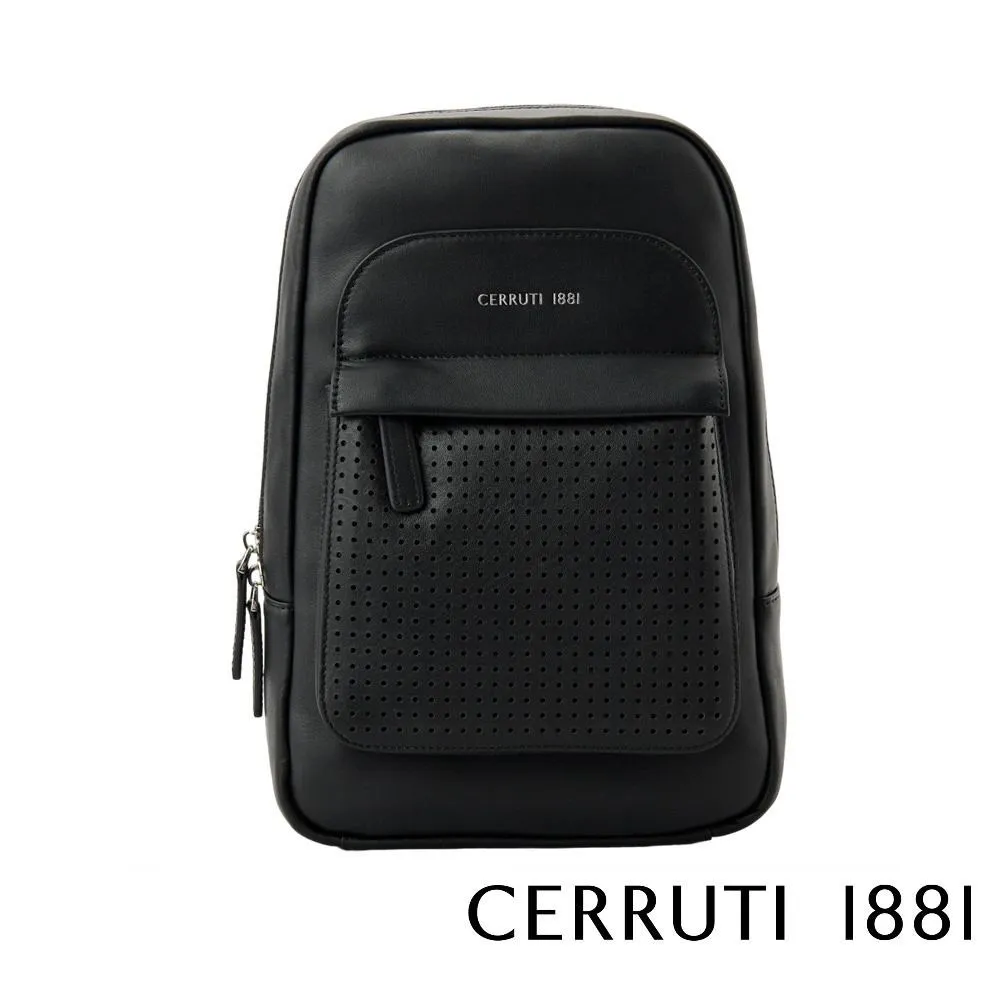 【Cerruti 1881】限量2折 義大利頂級小牛皮後背包 全新專櫃展示品(黑色 6594M) 歷史價格詳細信息