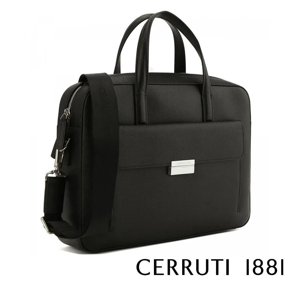 【Cerruti 1881】限量2折 義大利頂級公事包斜背包 全新專櫃展示品(黑色 5330M) 歷史價格詳細信息