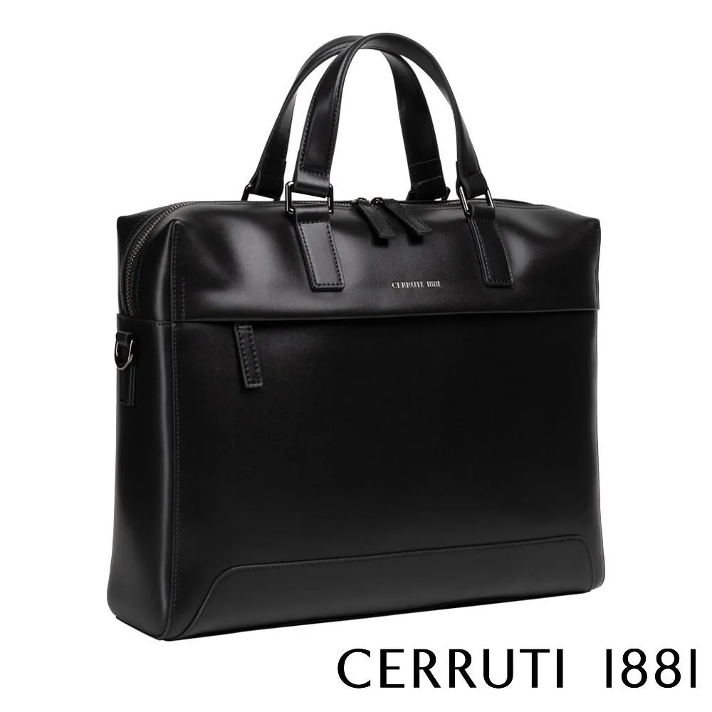 【Cerruti 1881】限量2折 義大利頂級公事包斜背包 全新專櫃展示品(黑色 5330M) 歷史價格詳細信息