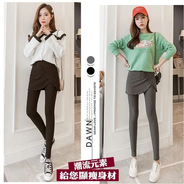 【藻土屋】韓版熱銷柔滑好穿腰圍彈力闊腿褲裙-D X3 歷史價格詳細信息