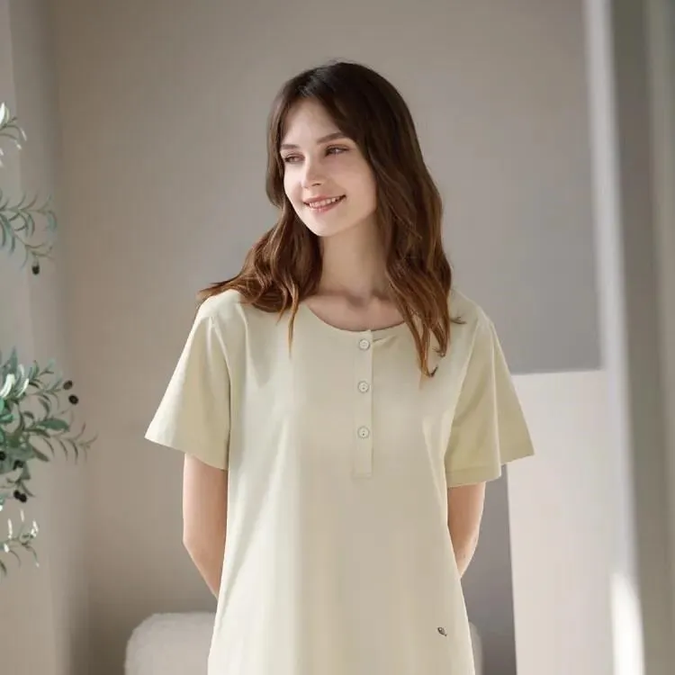 Rosemaid 羅絲美 - 玫瑰花園100%純棉半開釦短袖洋裝睡衣【R4119】 歷史價格詳細信息