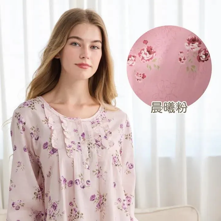 Rosemaid 羅絲美 - 玫瑰花園100%純棉半開釦短袖洋裝睡衣【R4119】 歷史價格詳細信息