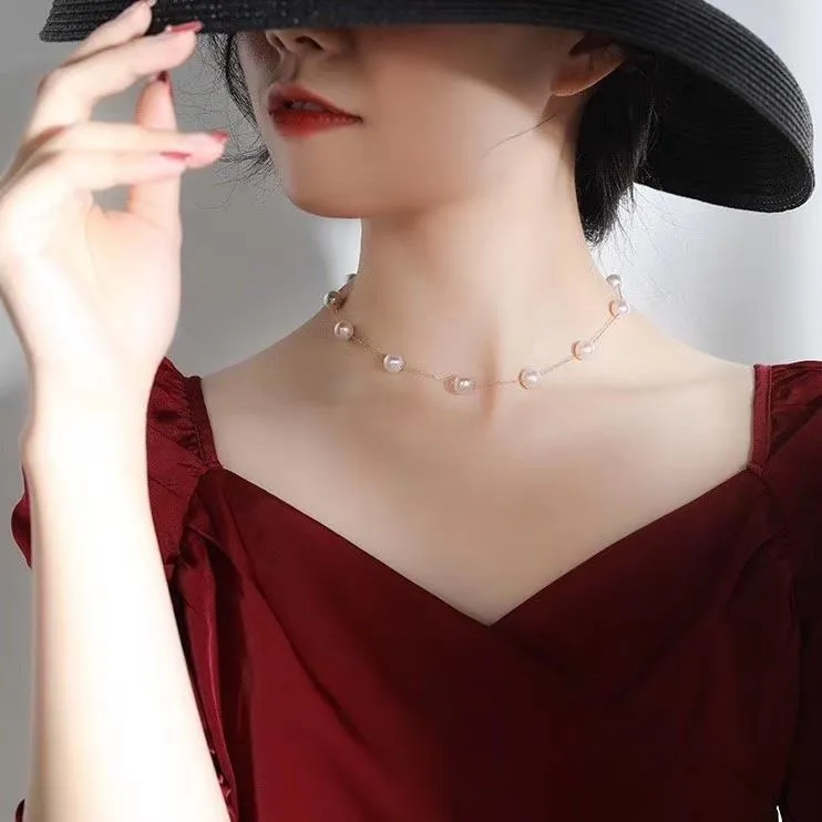 繁星珍珠項鏈女配飾百搭夏天輕奢小眾高級感送女朋友閨蜜生日禮物 歷史價格詳細信息