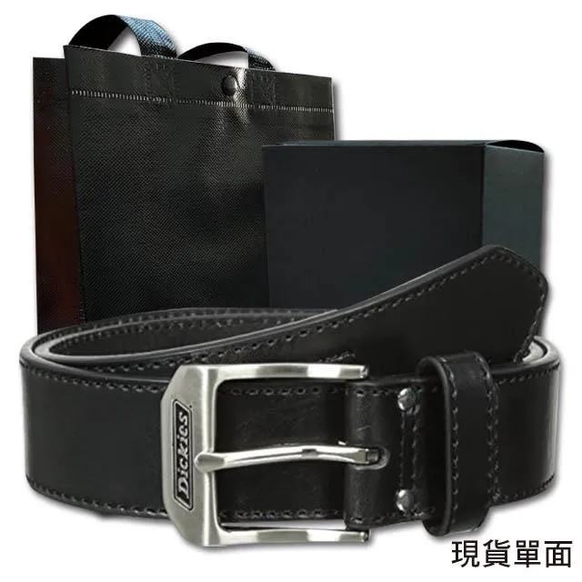 【Dickies】男皮帶 皮帶 原皮雙車線 黑銀扣頭+Dickies標誌Logo ／棕色 (ML) 歷史價格詳細信息