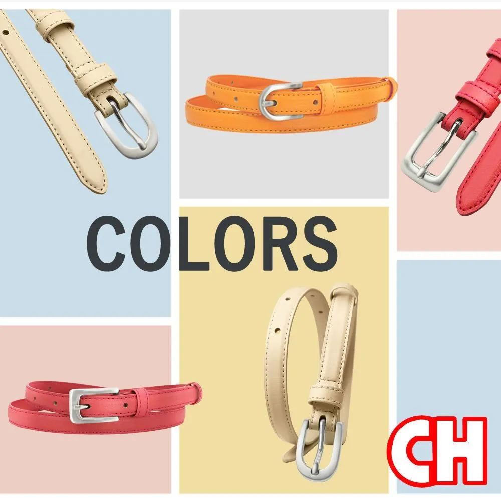 【CH-BELT 銓丞皮帶】超細版彩色百搭流行女生皮帶腰帶(多色) 歷史價格詳細信息