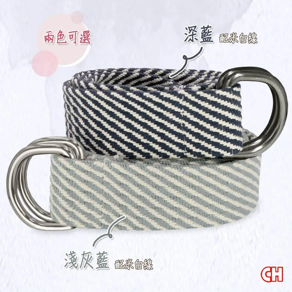 【CH-BELT 銓丞皮帶】純棉織帶 雙配色雙環圈 男休閒織帶腰帶(多色) 歷史價格詳細信息