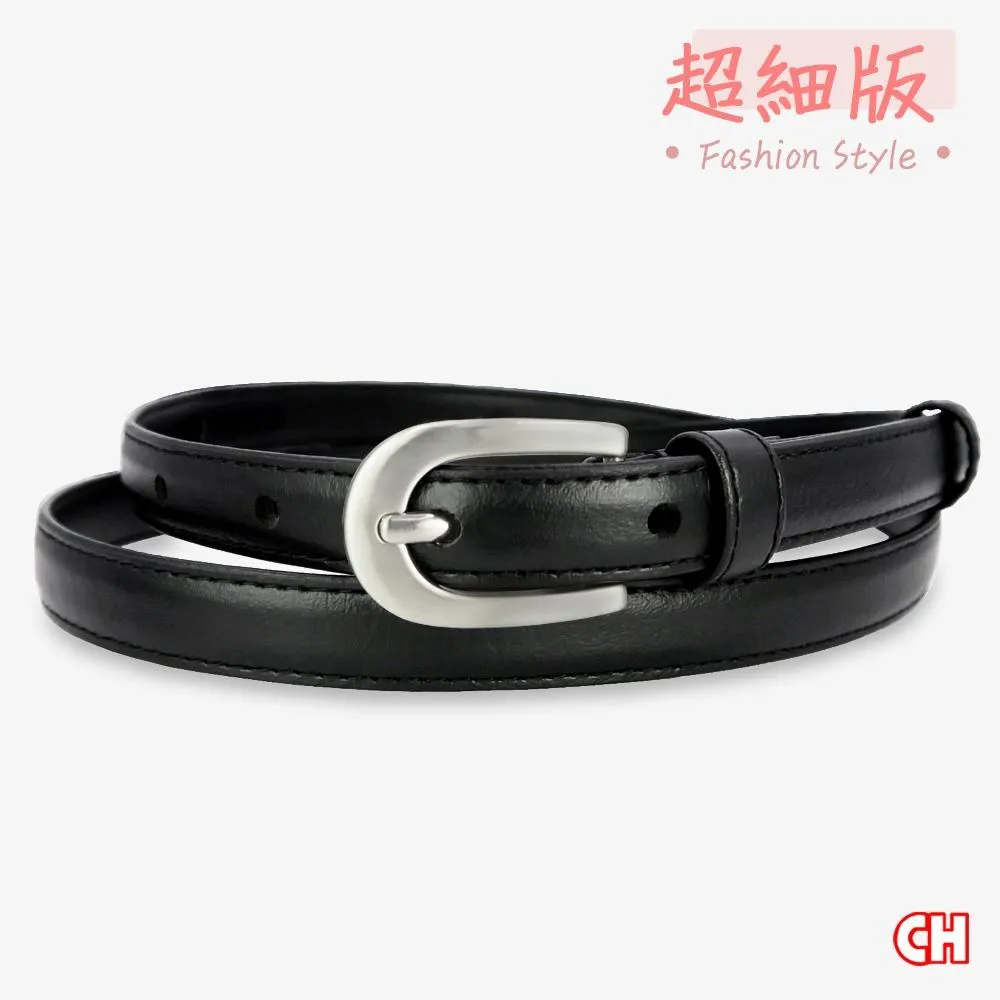 【CH-BELT 銓丞皮帶】神秘黑細版女帶 顯瘦百搭流行女生腰帶(多款-黑) 歷史價格詳細信息
