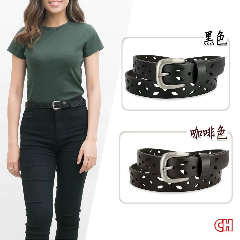 【CH-BELT 銓丞皮帶】流行細版女帶 魅力曲線 女生腰帶皮帶(黑/咖) 歷史價格詳細信息