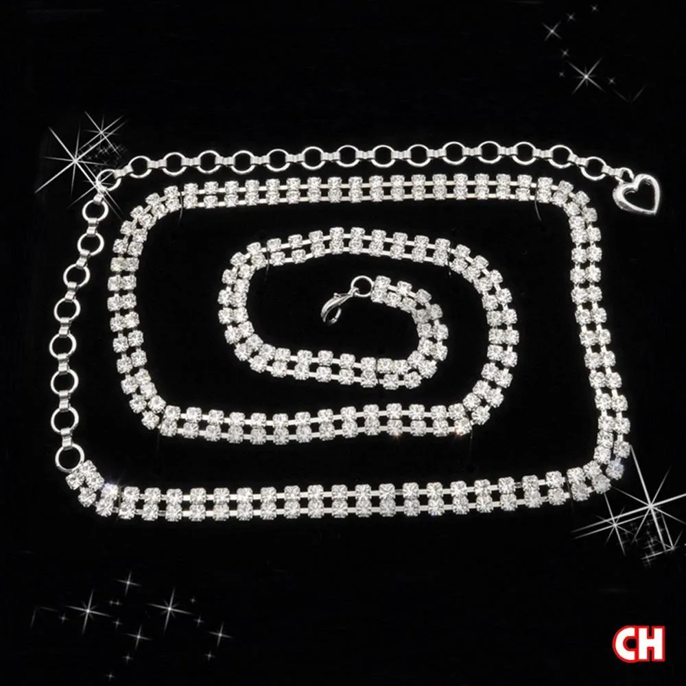 【CH-BELT 銓丞皮帶】奧鑽bling閃亮水鑽流行新潮造型女生腰帶鍊帶 歷史價格詳細信息