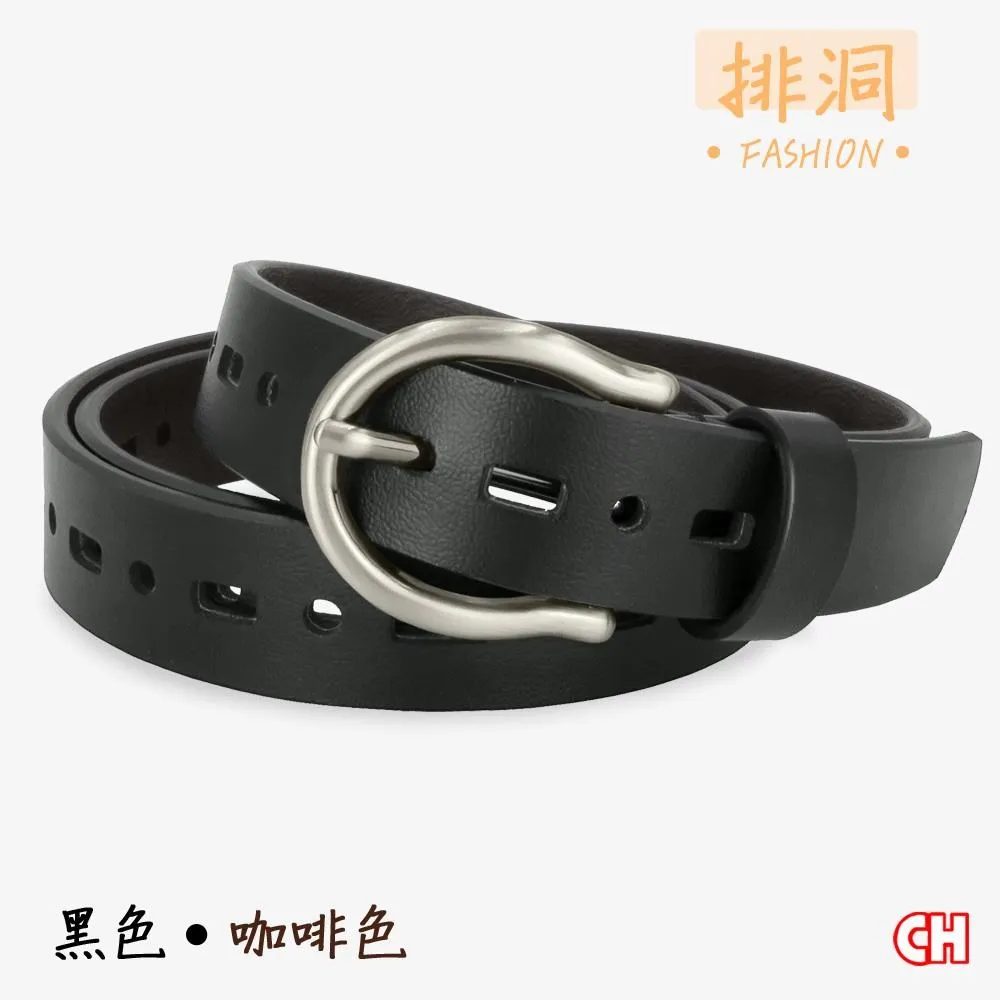 【CH-BELT 銓丞皮帶】流行縷空造型細版女生腰帶皮帶(黑) 歷史價格詳細信息