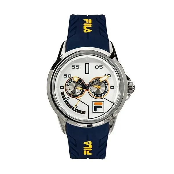 【FILA 斐樂】賽車風格三眼設計腕錶-帥氣藍/38-168-102 歷史價格詳細信息