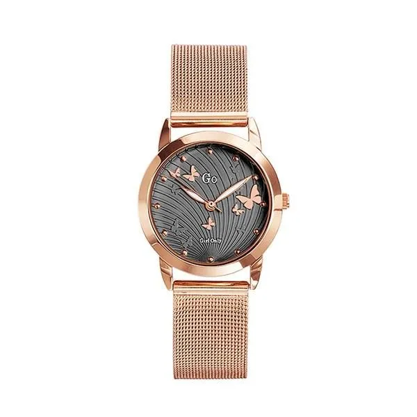 【Go Girl Only】蝶飛系列法國時尚鏤空腕錶-玫瑰金x黑/695053 歷史價格詳細信息