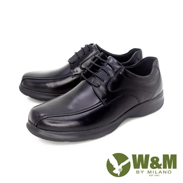 W&M(男)方圓頭黏扣帶皮鞋 男鞋 -黑 歷史價格詳細信息