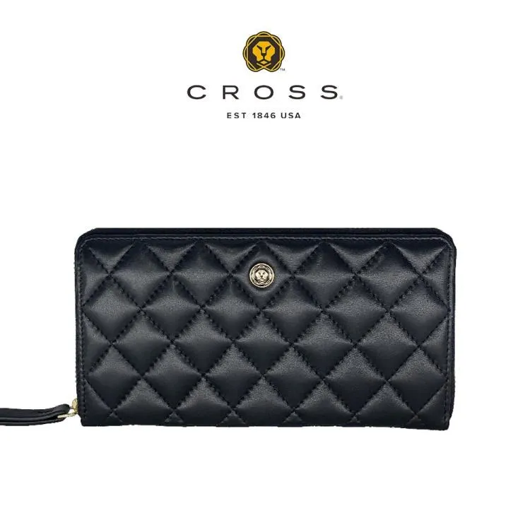 CROSS 頂級小牛皮菱格紋拉鍊長夾 全新專櫃展示品(多色選) 歷史價格詳細信息