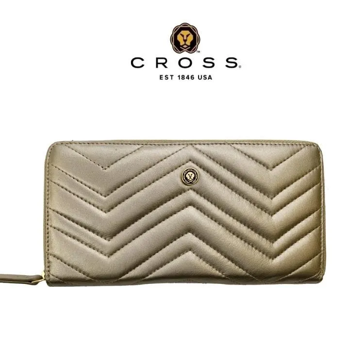 CROSS 頂級小牛皮山形紋 斜紋 赫莉系列/莫妮卡系列 拉鍊長夾 (附禮盒包裝 品牌提袋) 歷史價格詳細信息