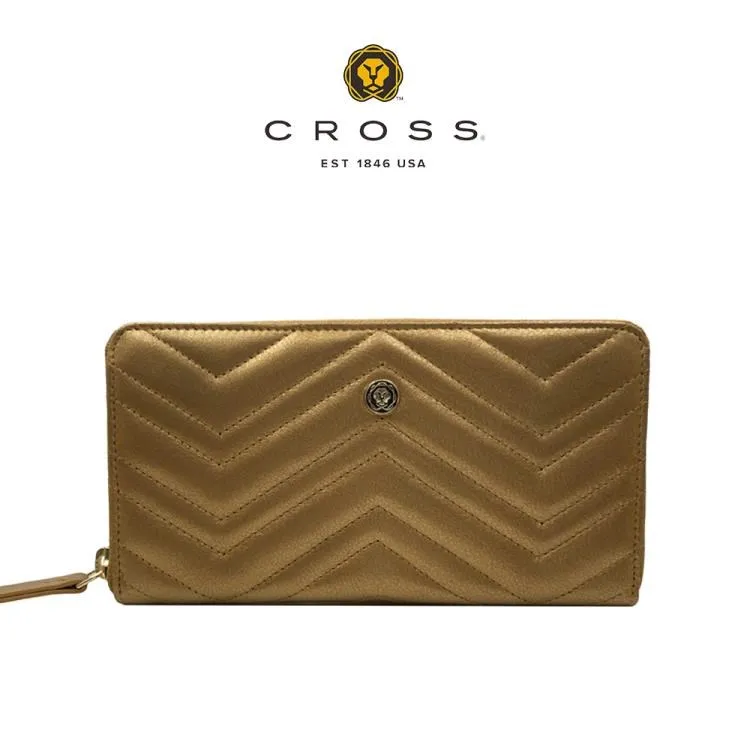 CROSS 頂級小牛皮山形紋 斜紋 赫莉系列/莫妮卡系列 拉鍊長夾 (附禮盒包裝 品牌提袋) 歷史價格詳細信息
