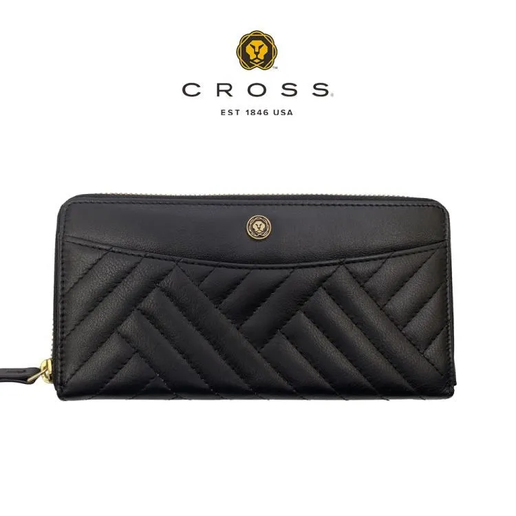 CROSS 頂級小牛皮山形紋 斜紋 赫莉系列/莫妮卡系列 拉鍊長夾 (附禮盒包裝 品牌提袋) 歷史價格詳細信息