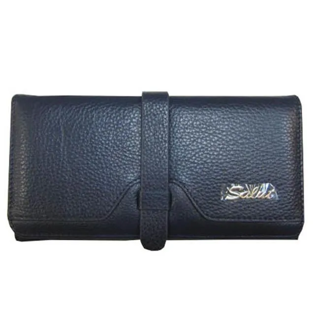 長夾中性款100%進口牛皮革長型皮夾二段三折暗釦型大容量不折鈔 歷史價格詳細信息