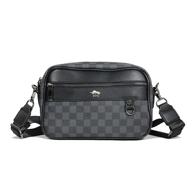 DRAKA 達卡 - Re.Simple系列-超纖皮革方格紋手拿包-6卡零錢袋 歷史價格詳細信息