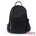 iBrand 時尚Simply百搭輕盈簡約大口袋後背包-黑色 歷史價格詳細信息