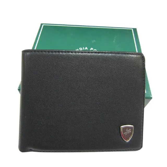 SANDIA-POLO 短夾專櫃男仕短夾100%進口軟牛皮革標準尺寸固定型證件夾附品牌禮盒 歷史價格詳細信息