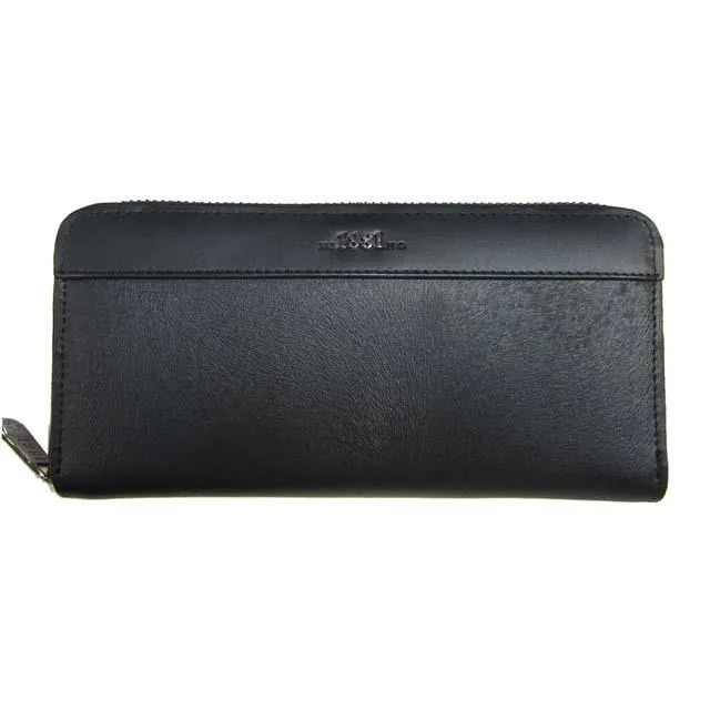 長夾中性款100%進口牛皮革長型皮夾二段三折暗釦型大容量不折鈔 歷史價格詳細信息