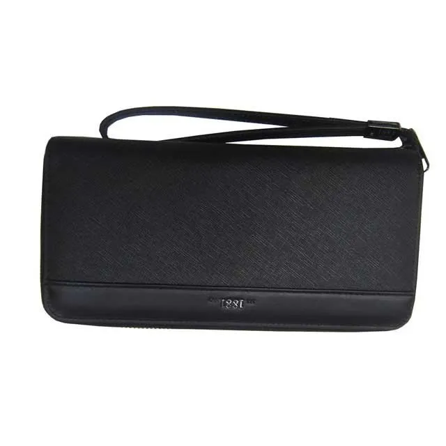 長夾中性款100%進口牛皮革長型皮夾二段三折暗釦型大容量不折鈔 歷史價格詳細信息