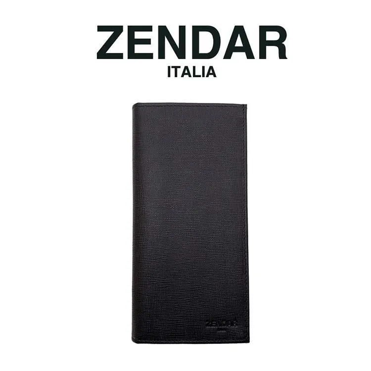 【ZENDAR】限量1折 頂級小牛皮十字紋翻蓋長夾 米蘭系列 全新專櫃展示品(黑色) 歷史價格詳細信息