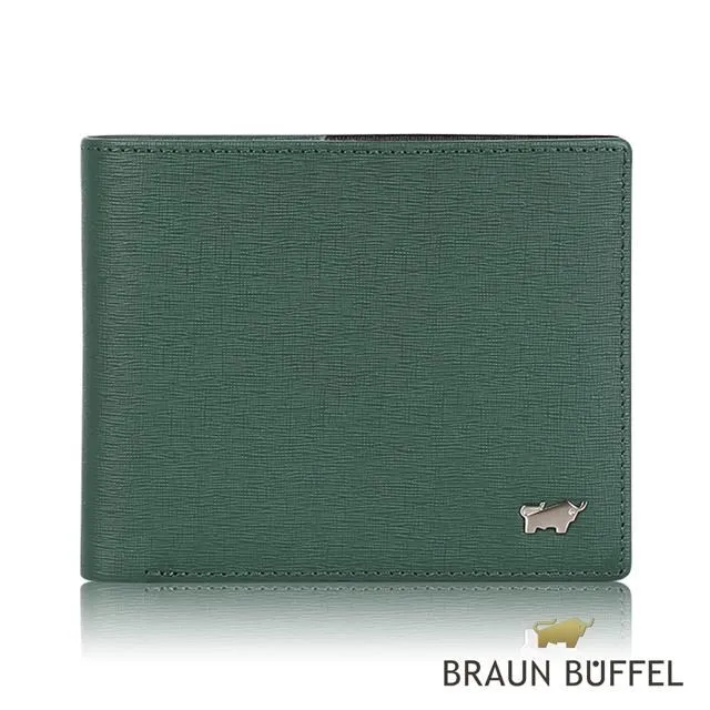 BRAUN BUFFEL VALADON 瓦拉頓系列12卡中間翻透明窗短夾 淺綠色 BF397-317-SG 歷史價格詳細信息