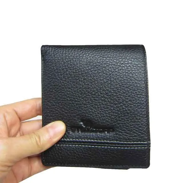 短夾男仕短型皮夾荔枝紋軟皮革設計100%進口牛皮革材質標準尺寸固定型證件夾 歷史價格詳細信息