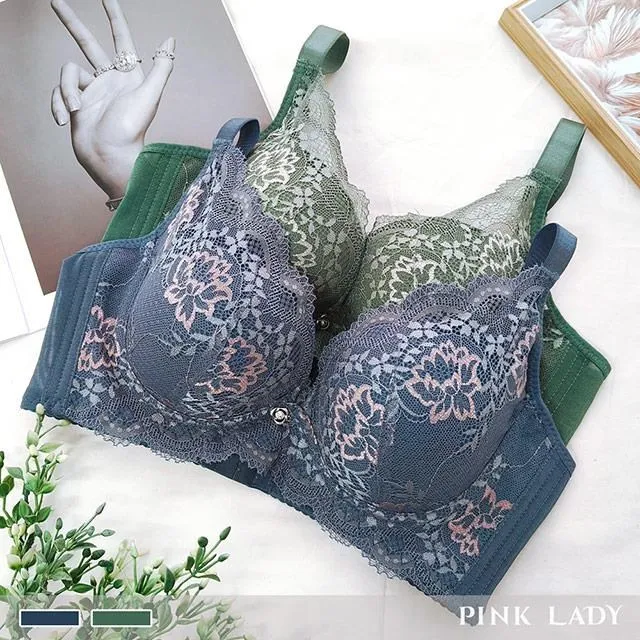 【PINK LADY】軟鋼圈 C~D罩杯 紫藤花園 立體薄襯透氣側背片 單件內衣(3件組) 歷史價格詳細信息