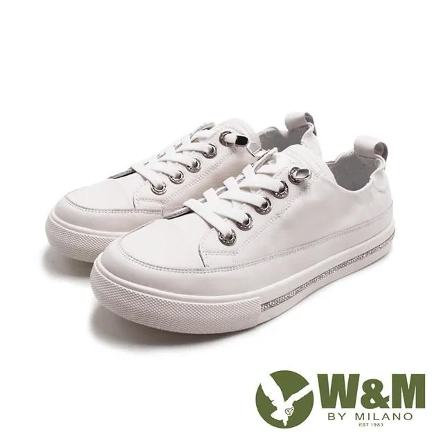 W&M(女)免綁帶彩色線條休閒鞋 女鞋-白色 歷史價格詳細信息