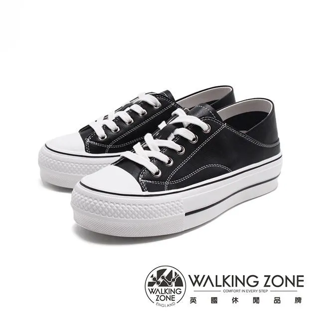 WALKING ZONE(女)真皮街頭懶人拖鞋 女鞋－黑白 歷史價格詳細信息