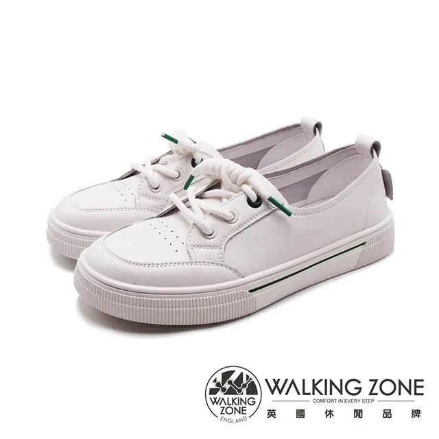 WALKING ZONE(女)小鑽飾車白線增高厚底休閒 女鞋-黑(另有白) 歷史價格詳細信息
