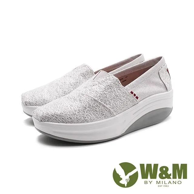 W&M(女)BOUNCE編織輕量增高厚底休閒鞋 女鞋-藍色 歷史價格詳細信息