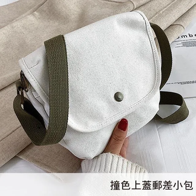 【帆布包】純棉 SPORTS 側背包 肩背包 斜背包／肩背+手提+斜跨／拉鍊／草綠 歷史價格詳細信息