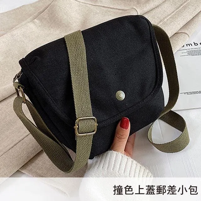 【帆布包】純棉 SPORTS 側背包 肩背包 斜背包／肩背+手提+斜跨／拉鍊／草綠 歷史價格詳細信息