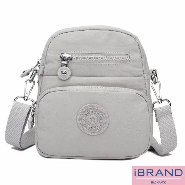 iBrand 輕盈防潑水尼龍小巧側斜背包 -豆沙粉 MDS-8641 歷史價格詳細信息