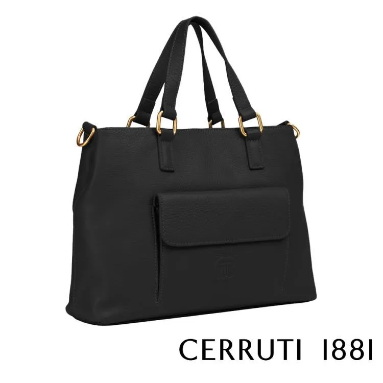 【CERRUTI 1881】頂級義大利小牛皮肩背包 CEBA05968M 全新專櫃展示品(黑色) 歷史價格詳細信息