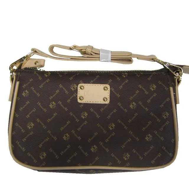 18NINO81 水桶包進口專櫃防水緹花布+100%牛皮革手提肩背斜側背包 歷史價格詳細信息