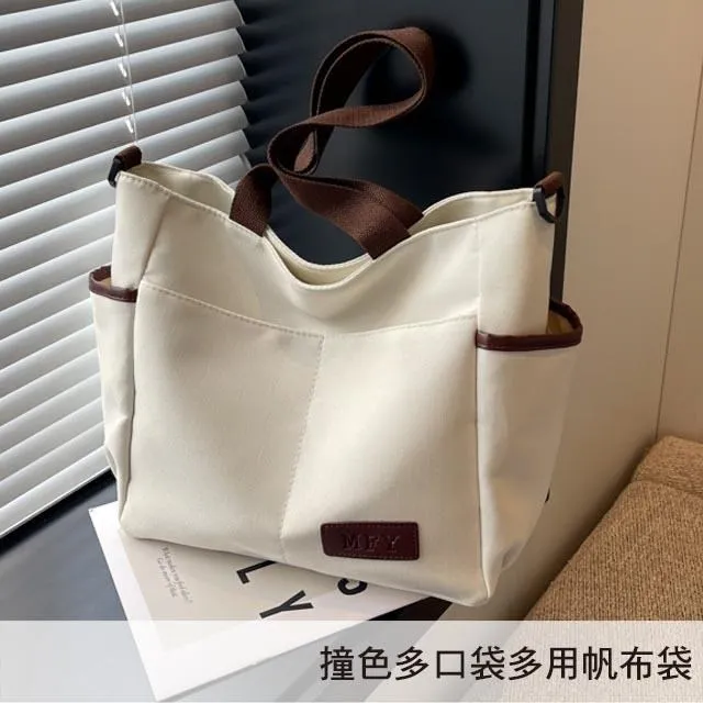 撞色拉鍊斜口袋牛仔七分寬褲 兩色 歷史價格詳細信息