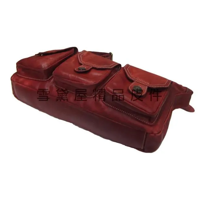 Cecife 肩背包中容量主袋+外袋共四層扁包100%進口牛皮革復古仿舊提肩背斜側背 歷史價格詳細信息