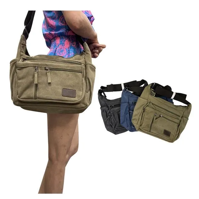 斜背包大容量可A4資夾主袋+外袋共五層10吋平板防水帆布肩斜側背水瓶外袋 歷史價格詳細信息