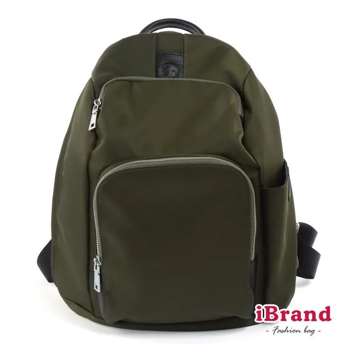 iBrand 時尚Simply百搭輕盈簡約大口袋後背包-黑色 歷史價格詳細信息