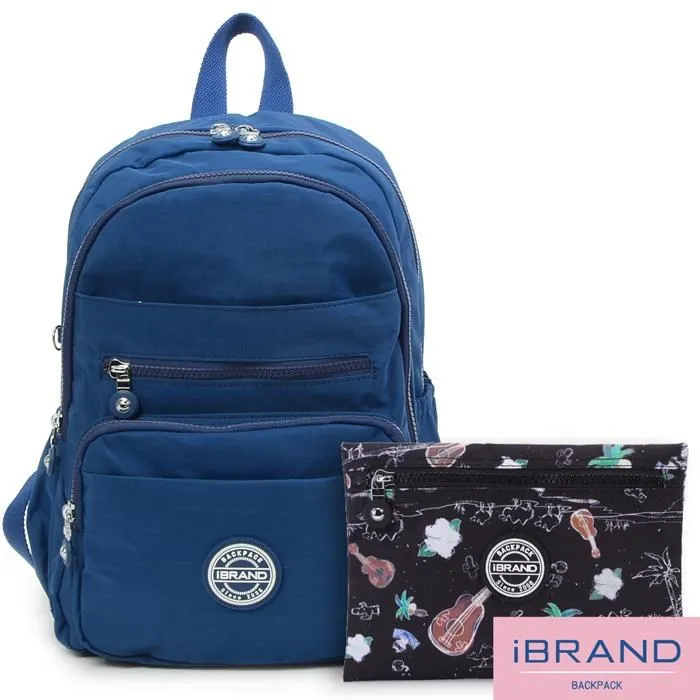 iBrand 輕盈防潑水多口袋後背包 -藍色 MDS-8005 歷史價格詳細信息