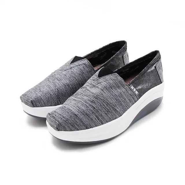 W&M(女)BOUNCE編織輕量增高厚底休閒鞋 女鞋-藍色 歷史價格詳細信息